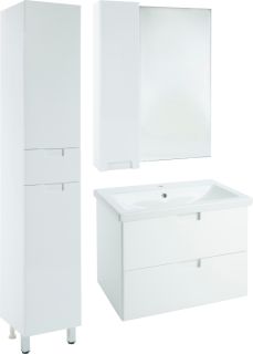 Зеркало-шкаф Bellezza Пегас 80см левый белый 00000008055